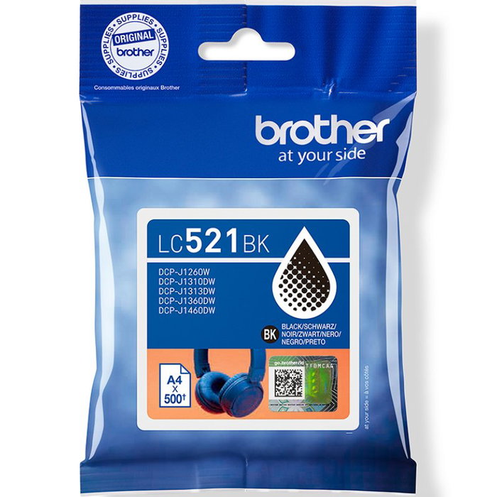 Brother Cartucho de tinta LC521BK Negro